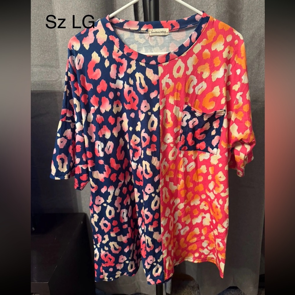 Colorful Leopard Print Women's Top